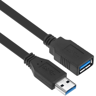 강원전자 넷메이트 NMC-UFG3003F USB3.0 연장 AM-AF FLAT 케이블 0.3m (블랙)
