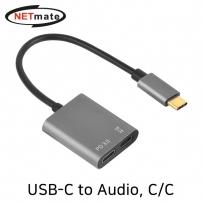 강원전자 넷메이트 NM-TCS03 USB-C to Audio(USB-C) + PD 컨버터(이어폰 듀얼젠더)