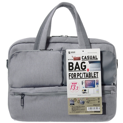 강원전자 산와서플라이 BAG-CA11GY 3포켓 노트북 가방(13.3"/그레이)
