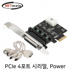 강원전자 넷메이트 CP-150 4포트 PCI Express 시리얼카드 with Power(슬림PC겸용)