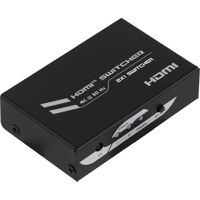 강원전자 넷메이트 NM-PTS02 4K 60Hz HDMI 2.0 2:1 선택기(리모컨)