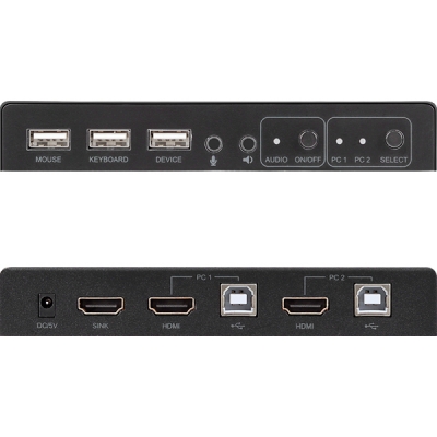 강원전자 넷메이트 NM-PTK01 4K 60Hz HDMI 2.0 KVM 2:1 스위치(USB)
