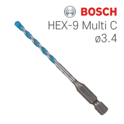 보쉬 HEX-9 Multi C 3.4x90 멀티 컨스트럭션 육각드릴비트(1개입/2608588106)