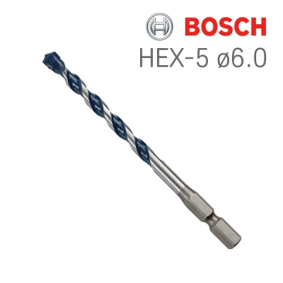 보쉬 HEX-5 6.0x100 CYL-5 블루그라나이트 육각드릴비트(1개입/2608588424)