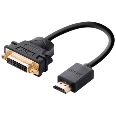 유그린 U-20136 DVI / HDMI 케이블 젠더 0.15m