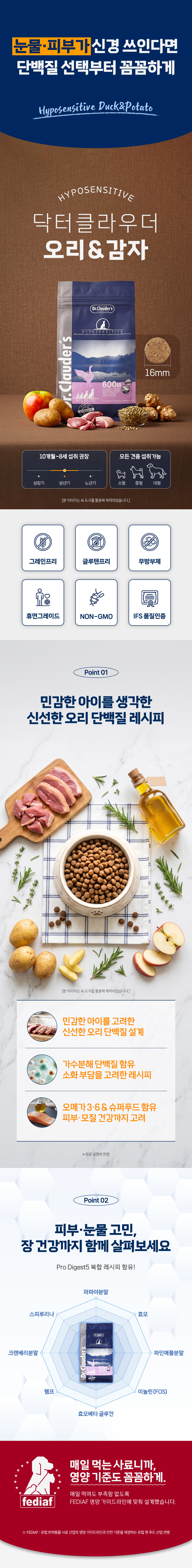 닥터클라우더 하이포센시티브 오리&감자 30g