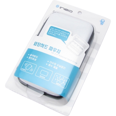 ineo 휴대용 미디어 멀티 파우치(화이트/L)