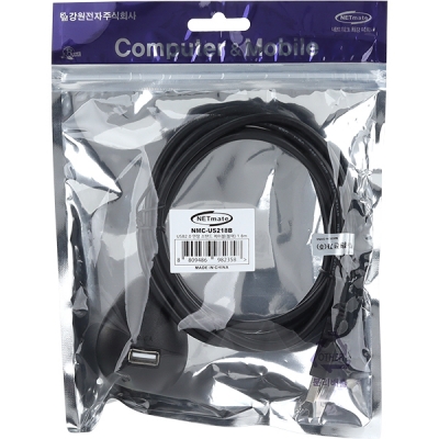 강원전자 넷메이트 NMC-US218B USB2.0 연장 스탠드 케이블(블랙) 1.8m