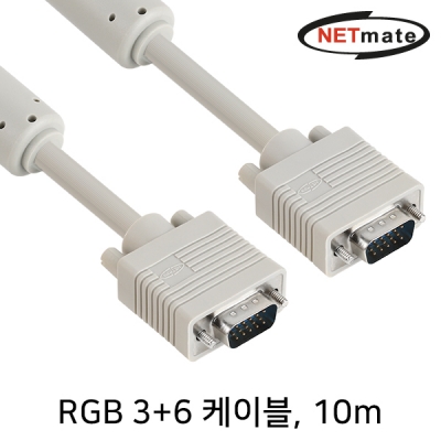 강원전자 넷메이트 NMC-R100G RGB 3+6 모니터 케이블 10m (베이지)