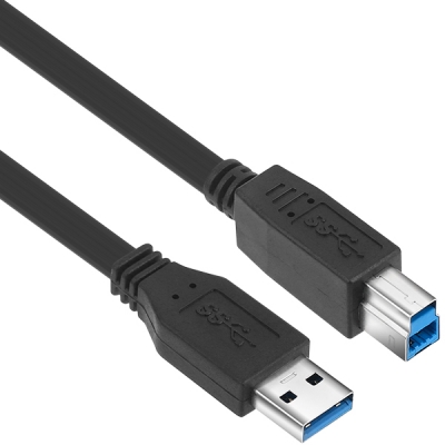 강원전자 넷메이트 USB3.0 AM-BM FLAT 케이블 0.5m (블랙)