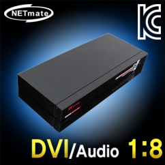 NETmate DAS-918F 고해상도 DVI 1:8 모니터 분배기(오디오포함)