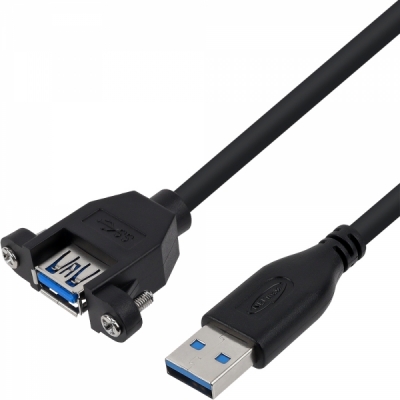 강원전자 넷메이트 USB3.0 연장 판넬형 케이블 0.5m (블랙)