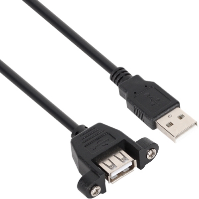 강원전자 넷메이트 USB2.0 연장 AM-AF 판넬형 케이블 1.5m(블랙)