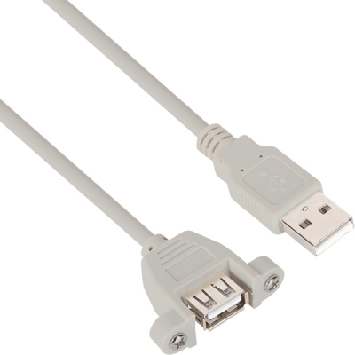 강원전자 넷메이트 USB2.0 연장 AM-AF 판넬형 케이블 1m(그레이)