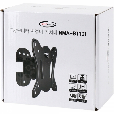 강원전자 넷메이트 TV/모니터 관절형 벽걸이 거치대(13~27/25kg) NMA-BT101