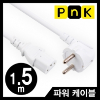 강원전자 PnK 220V 전용 3구 AC 파워 케이블 1.5m (화이트)