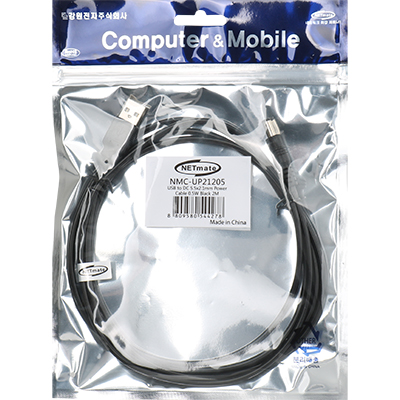 강원전자 넷메이트 USB 전원 케이블 2m (5.5x2.1mm/0.5W/블랙)