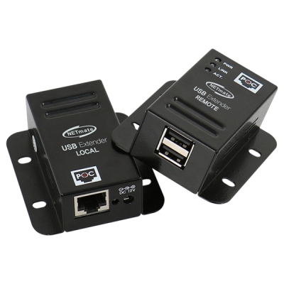 강원전자 넷메이트 USB2.0 2포트 리피터(RJ-45/50m)(전원 아답터 포함) KW-412C