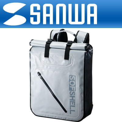 강원전자 산와서플라이 BAG-WP001GY 방수(타포린 소재) 배낭형 노트북 가방(15.6"와이드/그레이)