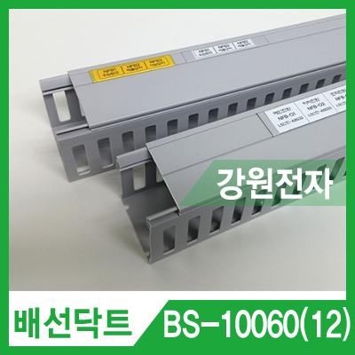 배선닥트 BS-10060(12) 와이러링 닥트 (100x60mm/길이 2m/12mm 라벨/그레이)