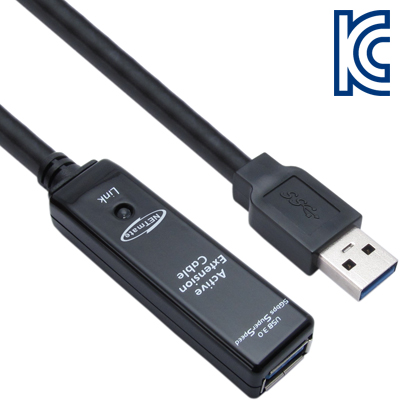 NETmate CBL-302-5M USB3.0 리피터 5m (전원 아답터 포함)