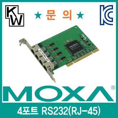 MOXA CP-104JU 4포트 PCI 시리얼카드(RJ-45 x4 / 케이블 별매)