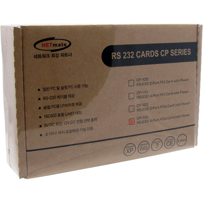 강원전자 넷메이트 CP-130 4포트 PCI Express 시리얼카드 with Power(Oxford)(슬림PC겸용)