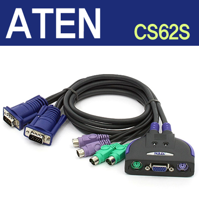 ATEN 2포트 PS/2 KVM 스위치 [CS62S]