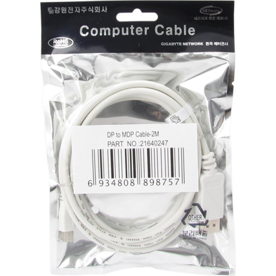 강원전자 넷메이트 NMC-MDP02 Mini DisplayPort to DisplayPort 케이블 2m