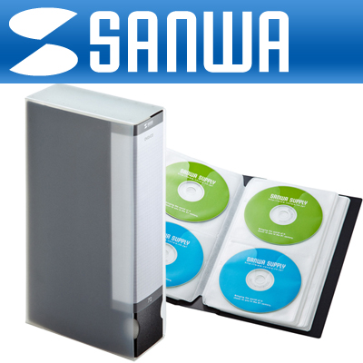 강원전자 산와서플라이 파일형 CD/DVD 케이스(72매/블랙)
