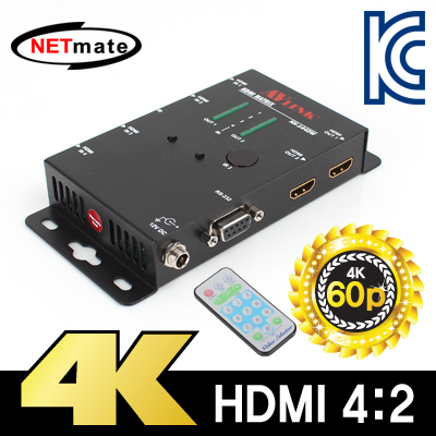 강원전자 넷메이트 4K 60Hz HDMI 4:2 매트릭스 분배기(리모컨)