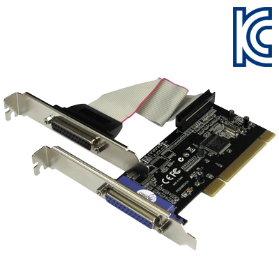 강원전자 넷메이트 2포트 패러럴 PCI 카드(MOS)(슬림PC겸용)