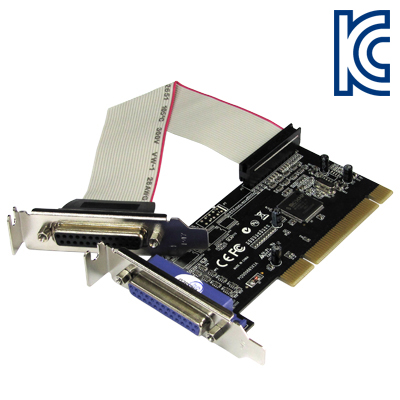 강원전자 넷메이트 2포트 패러럴 PCI 카드(MOS)(슬림PC겸용)