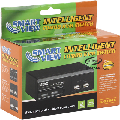 강원전자 넷메이트 IC-312-CU COMBO RGB KVM 2:1 스위치(USB)