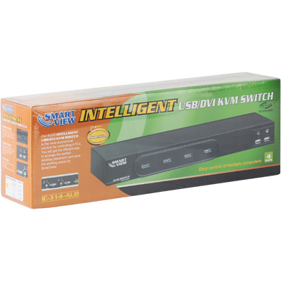 강원전자 넷메이트 IC-314-AUD DVI KVM 4:1 스위치(USB, Audio)