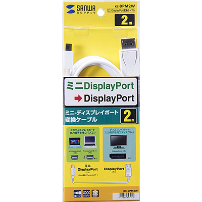 강원전자 산와서플라이 Mini DisplayPort to DisplayPort 1.2 케이블 2m