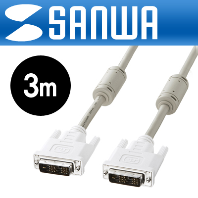 강원전자 산와서플라이 최고급형 DVI-D 싱글링크 케이블 3m KC-DVI-3K
