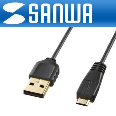 강원전자 산와서플라이 KU-SLAMCB10 USB2.0 마이크로 5핀(Micro B) 케이블 1m