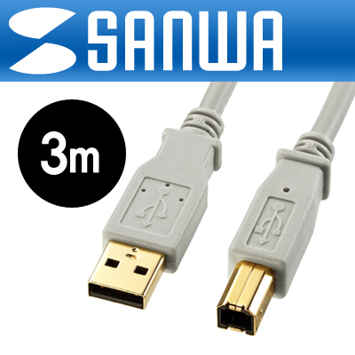 강원전자 산와서플라이 KU20-3HK USB2.0 AM-BM 케이블 3m