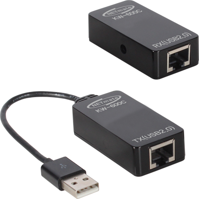 강원전자 넷메이트 USB2.0 리피터(RJ-45/50m)(전원 아답터 포함) KW-600C