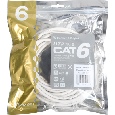 [표준제품]KW KW610 CAT.6 UTP 다이렉트 케이블 10m
