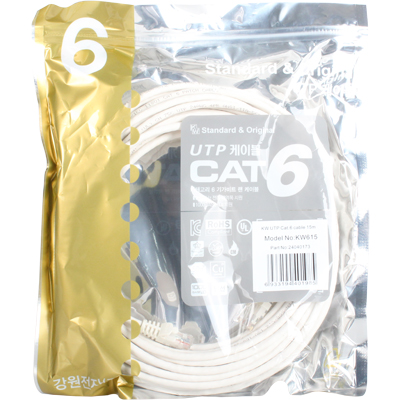 [표준제품]KW KW615 CAT.6 UTP 다이렉트 케이블 15m