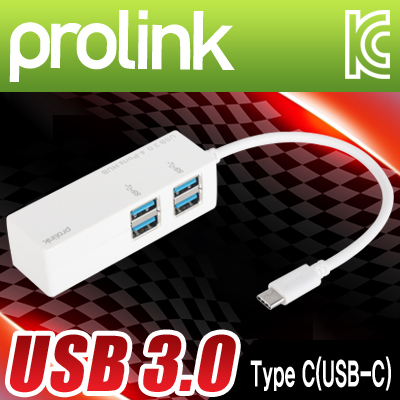 프로링크 MP421 MP시리즈 Type C USB3.0 4포트 무전원 허브