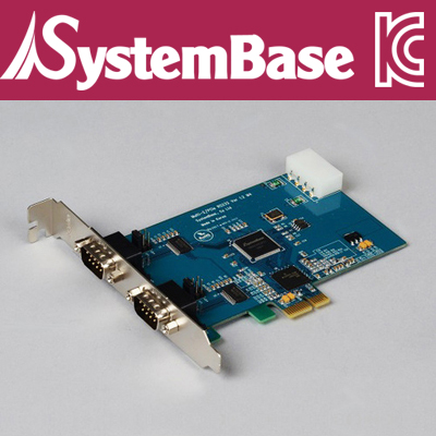 SystemBase(시스템베이스) 2포트 RS-232 PCI Express 시리얼 카드 / Multi-2/PCIe RS232