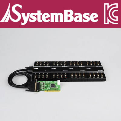 SystemBase(시스템베이스) 32포트 RS-232 PCI 시리얼 카드 Male (카드+패널)