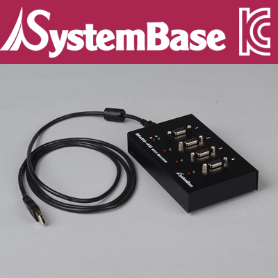 SystemBase(시스템베이스) 4포트 USB 시리얼통신 어댑터, RS232 컨버터(V1.7)