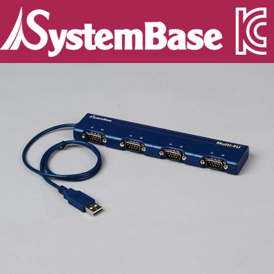 SystemBase(시스템베이스) 4포트 USB 시리얼통신 어댑터, RS422/RS485 컨버터 Multi-4/USB COMBO (V4.0)