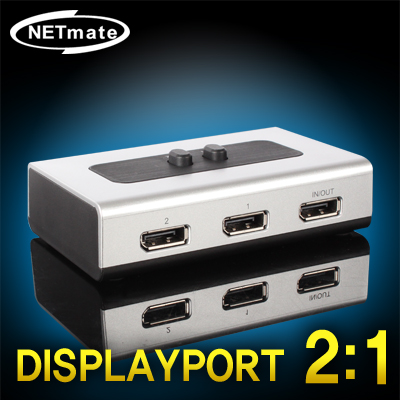 강원전자 넷메이트 DisplayPort 2:1 수동선택기(벽걸이형)