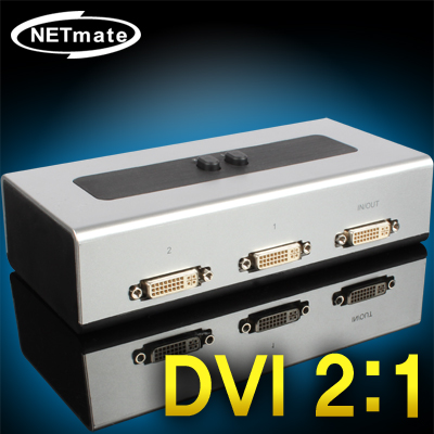 강원전자 넷메이트 NM-DS21 DVI 2:1 수동선택기(벽걸이형)