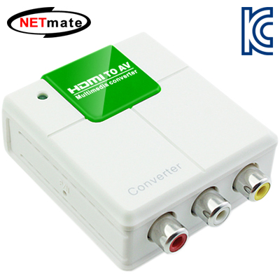 강원전자 넷메이트 NM-HA01 HDMI to AV(컴포지트) 컨버터(NTSC/PAL)